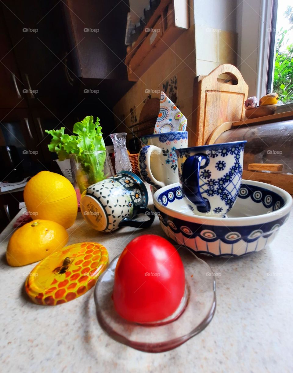 rainbow colours in the kitchen