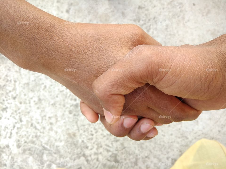 Close-up of a hand shake