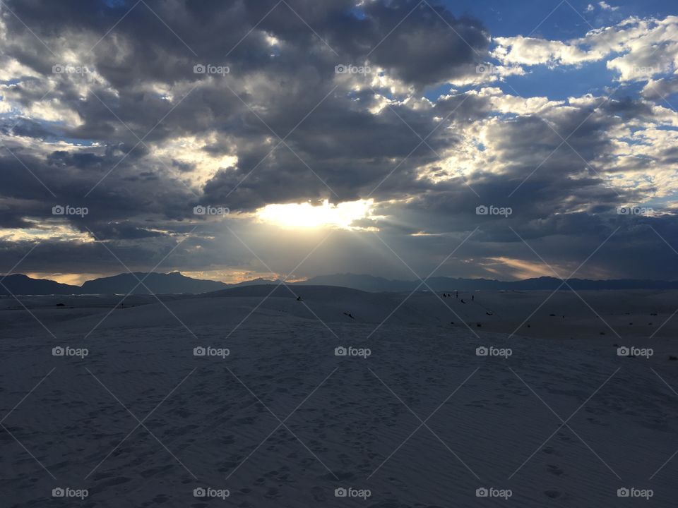 Sunset in New Mexico's White Sands...