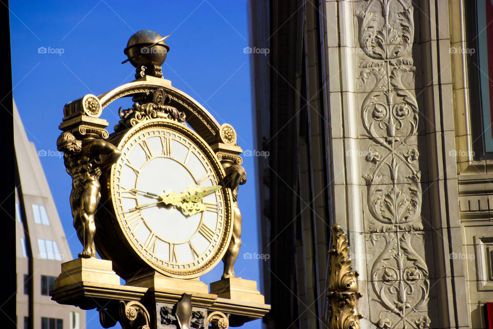 Antique Clock, Golden clock, clock dial