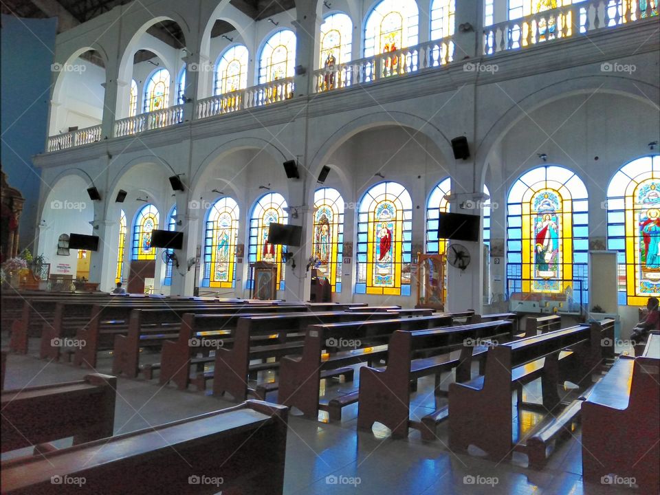 Inside side angle of St. Roch Parish, Cavite City Philippines.