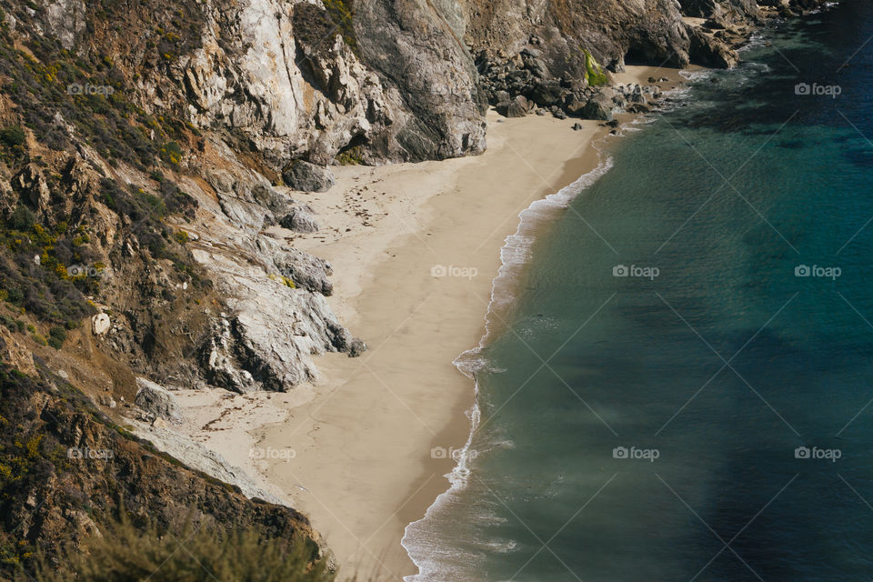 Beach in California off highway 1 