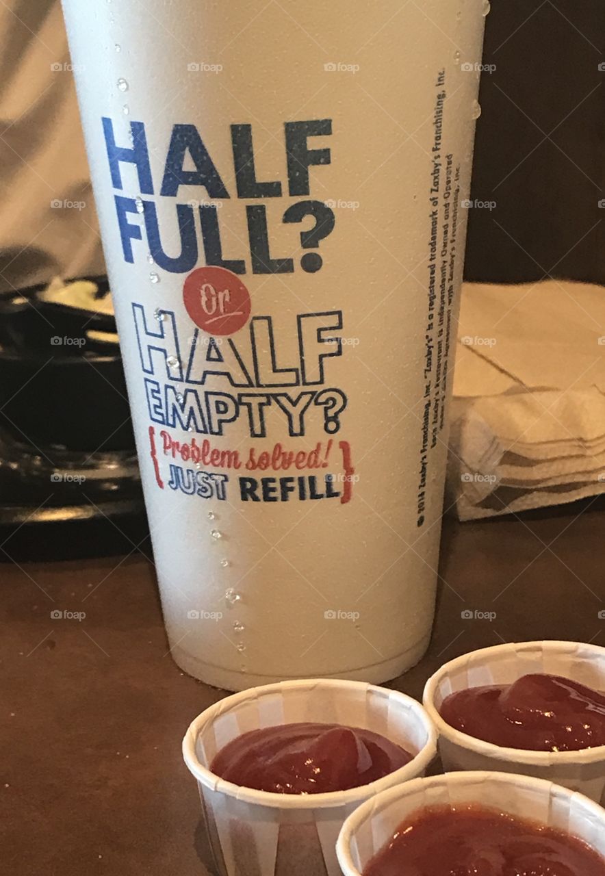 Half fully or half empty cup at Zaxby’s