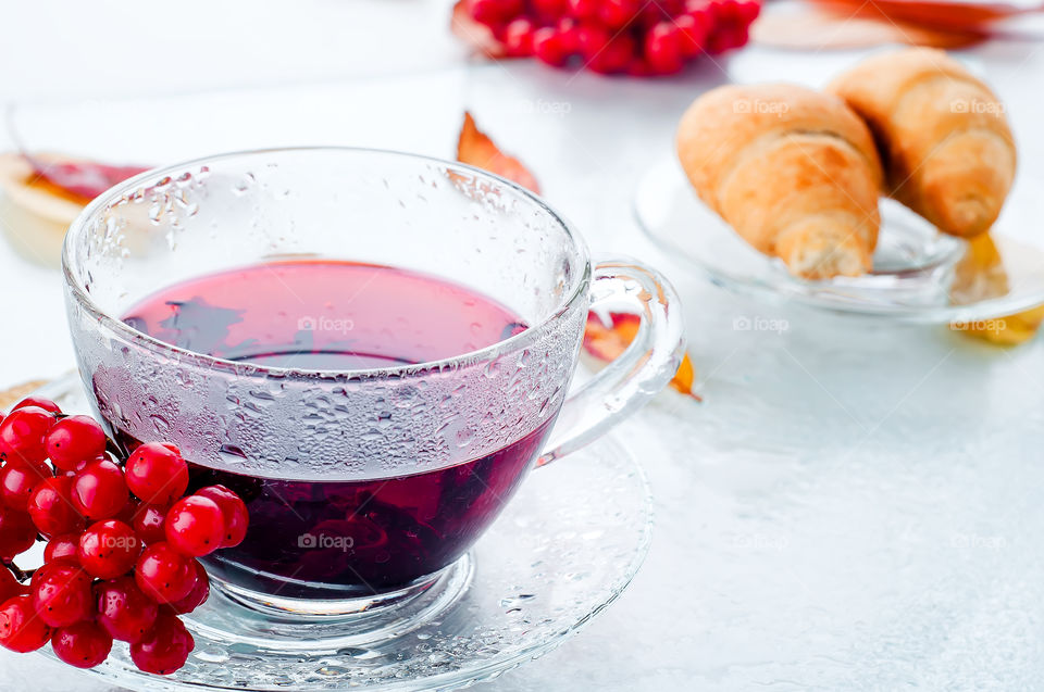 Tea with berry tea