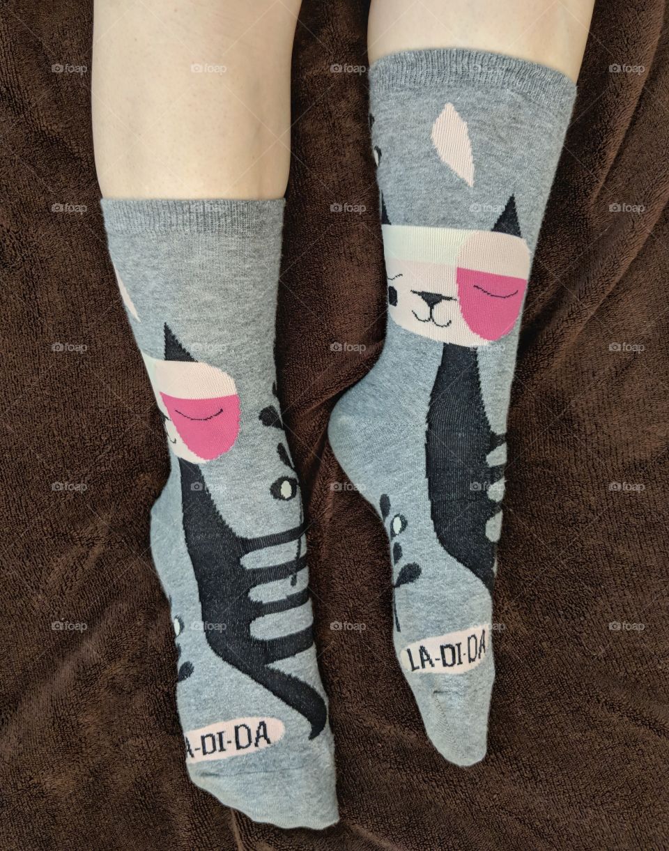 Cute Kitty Cat Socks ~ La-Di-Da