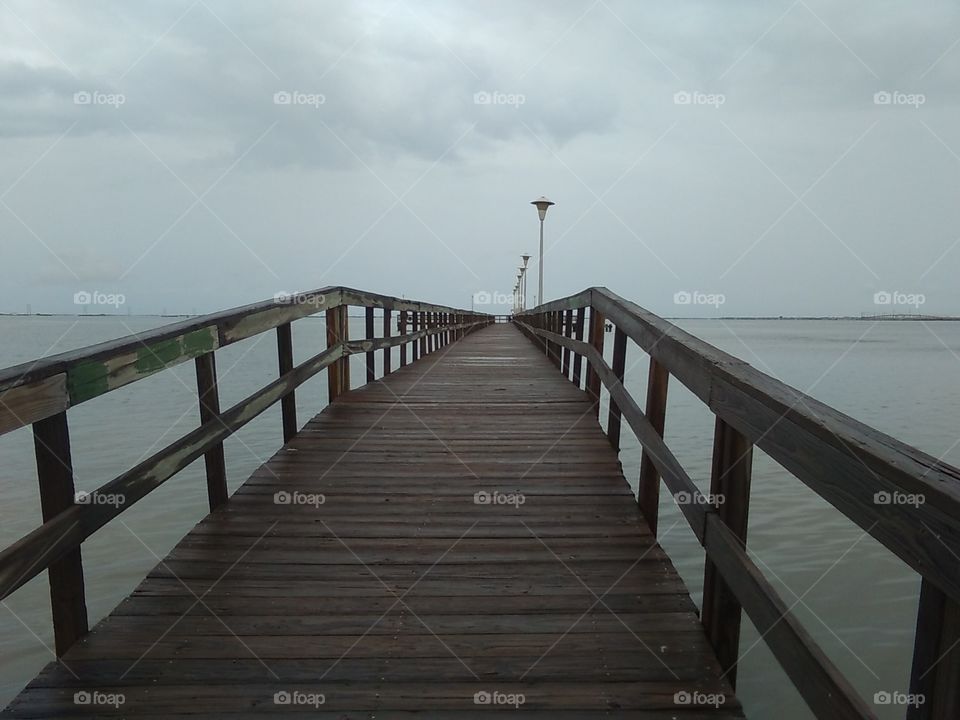 Lonely Wooden Walk Bridge