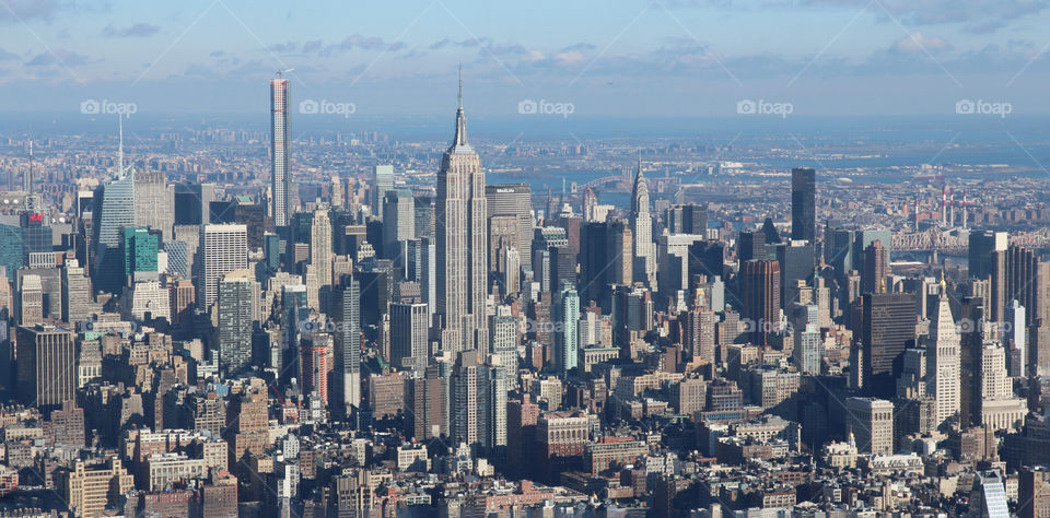 Aerial view of Manhattan, New York, USA