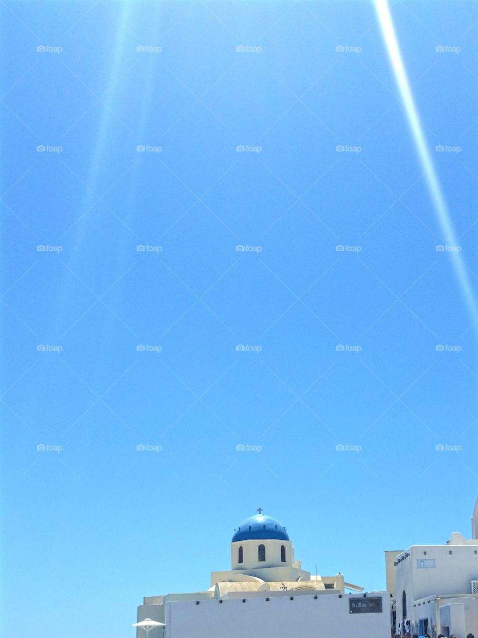 Clear Blue Santorini Sky