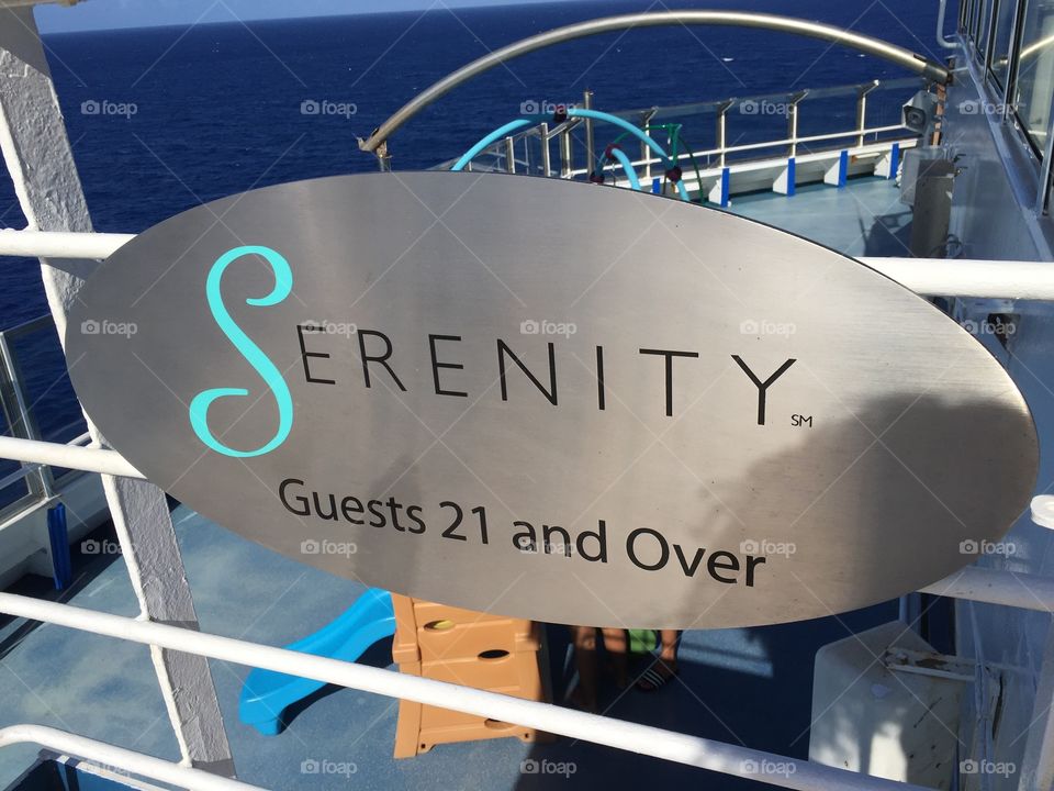 Cruise serenity adult only deck