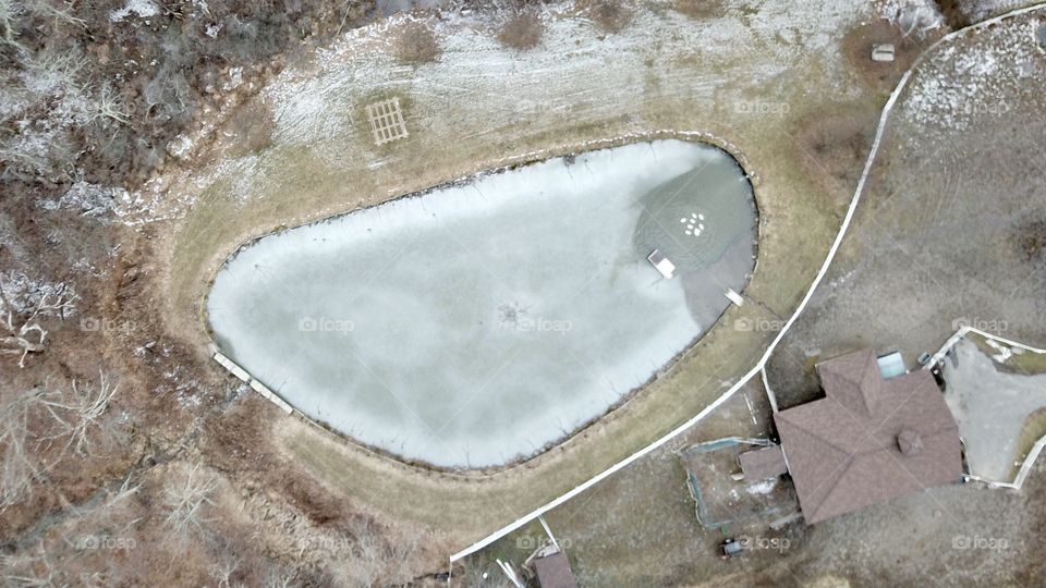 Pond ice on the farm