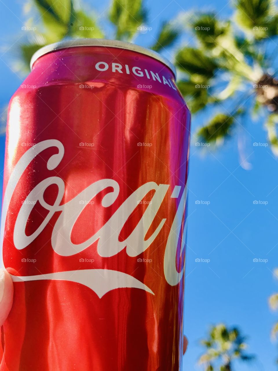 Coke can and the big blue sky 