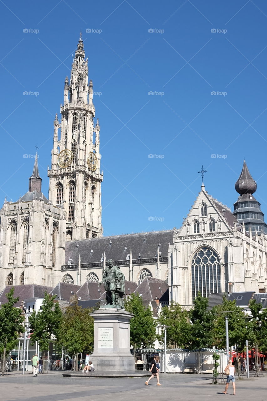 P.P.Rubens and the Cathedral in Antwerp
