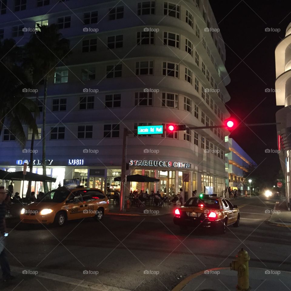Lincoln Road SoBe. Miami Beach Lincoln road pedestrian district