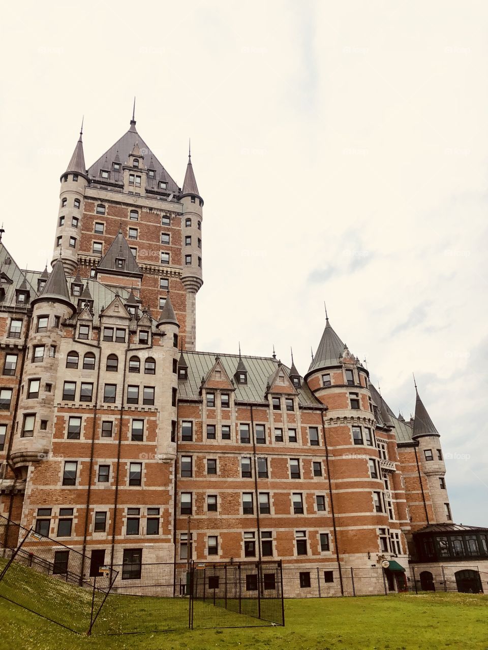 The majestic Frontenac Chateau hotel of Quebec city that looks like a french colonial castle