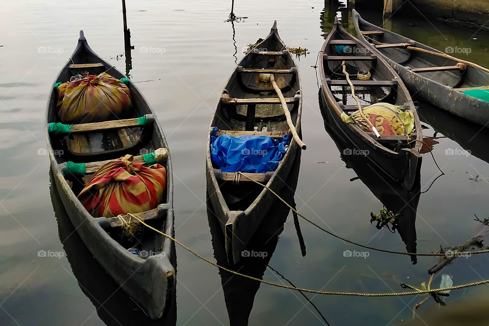 Fishing Boats waterfront, Kerala, India