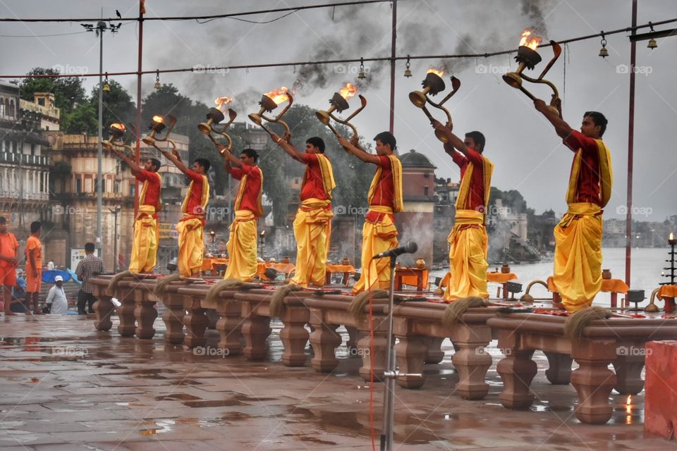 Varanasi india, aasi ghat, holy ganga,  travel photography