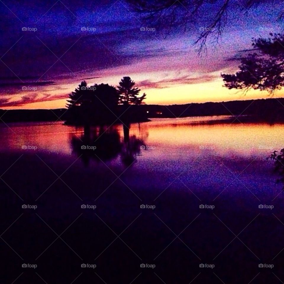 Sunset lake