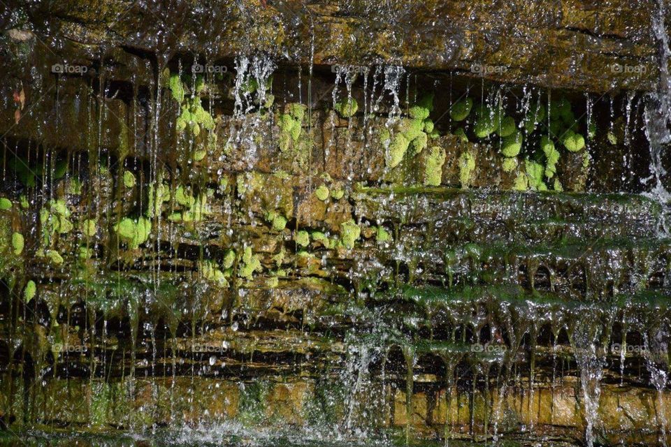 Close up of waterfall