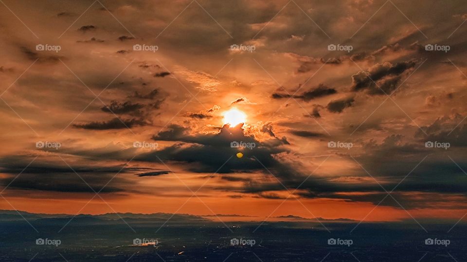 Camping outside and watching the sunrise,