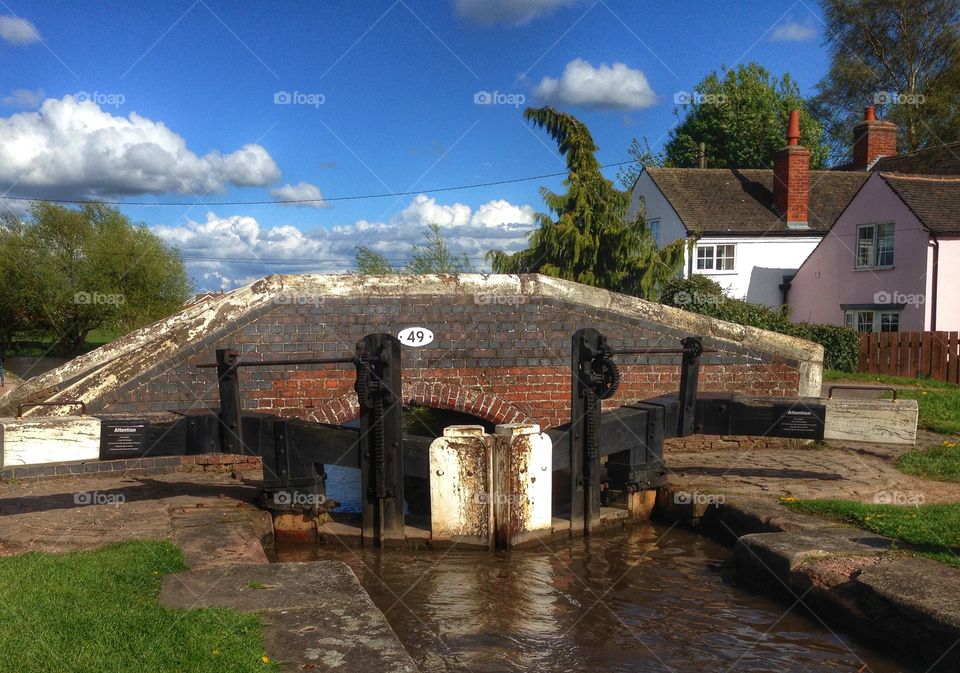 Lock gates at the Canal. Lock gates at the Canal