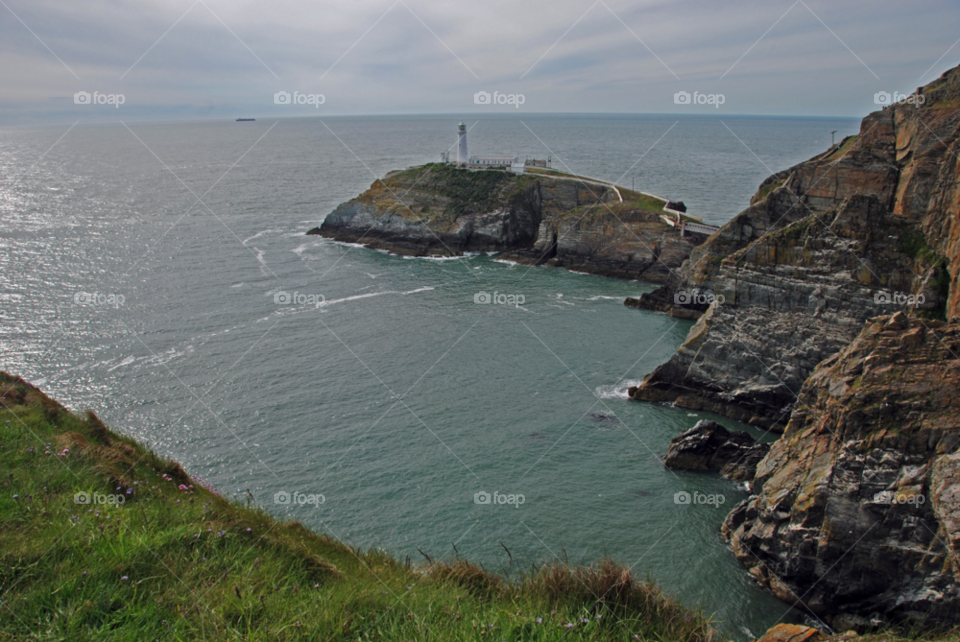 holyhead lighthouse coast south stack by PhilC