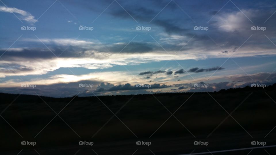 Sunset, Sky, Landscape, No Person, Evening