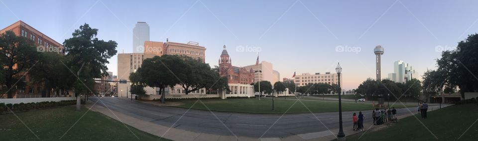 Downtown Dallas Texas. Taken from Dealey Plaza on the "Grassy Knoll"