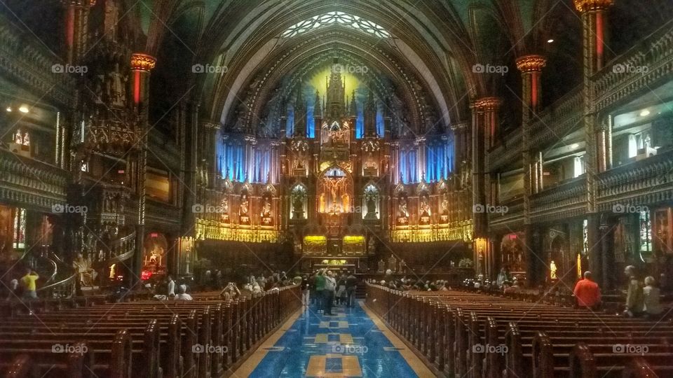 Notre Dame cathedral in Montreal
