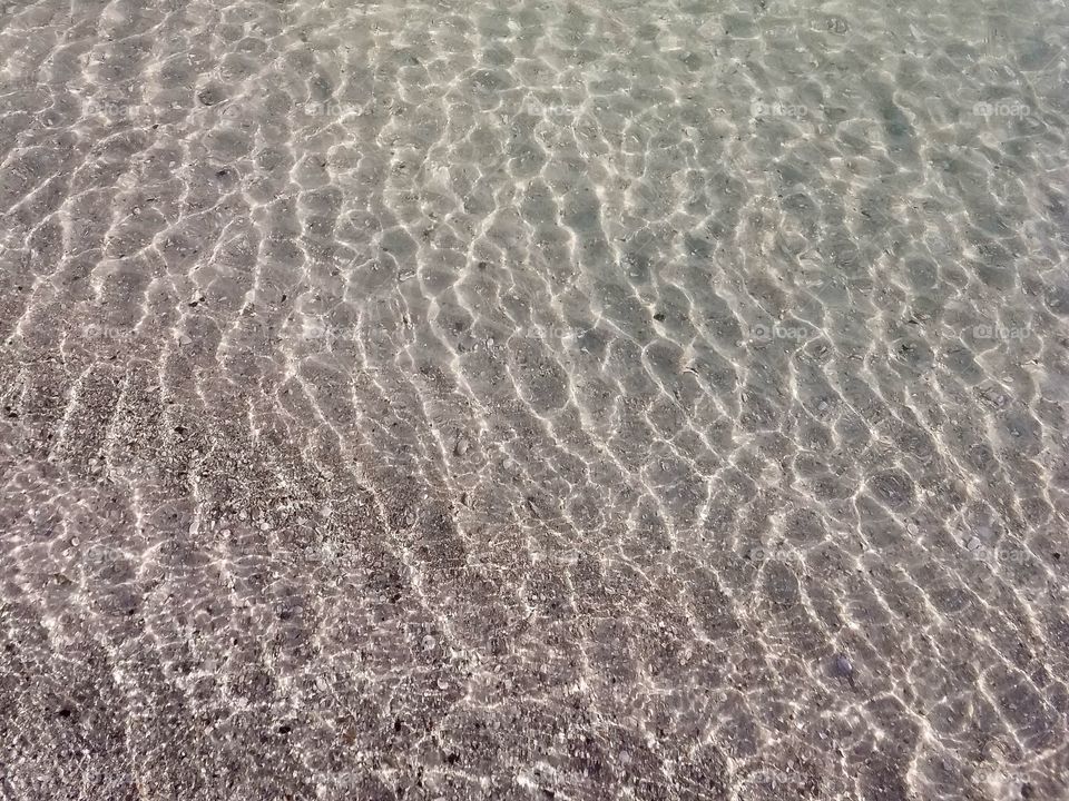 High angle view of beach water
