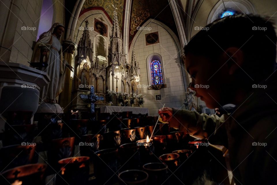 Church, Religion, People, Candle, Cathedral