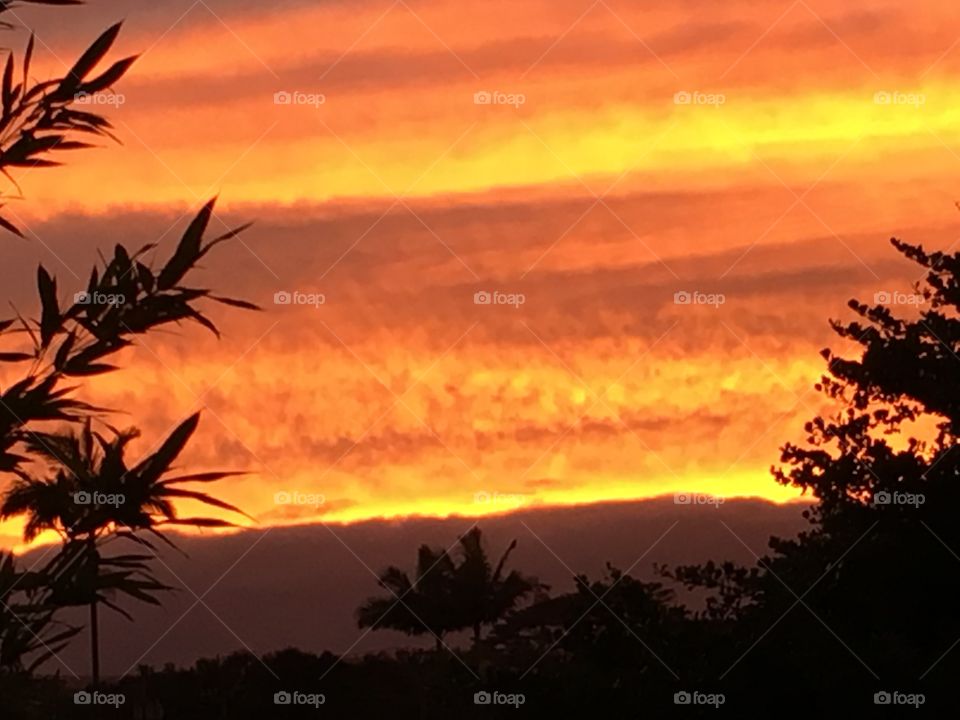 Sunset over Mauna Kea