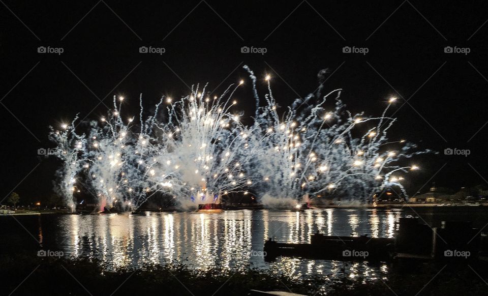 Lighting up the sky. Illuminations at Epcot in Disney World, Orlando, Florida.  