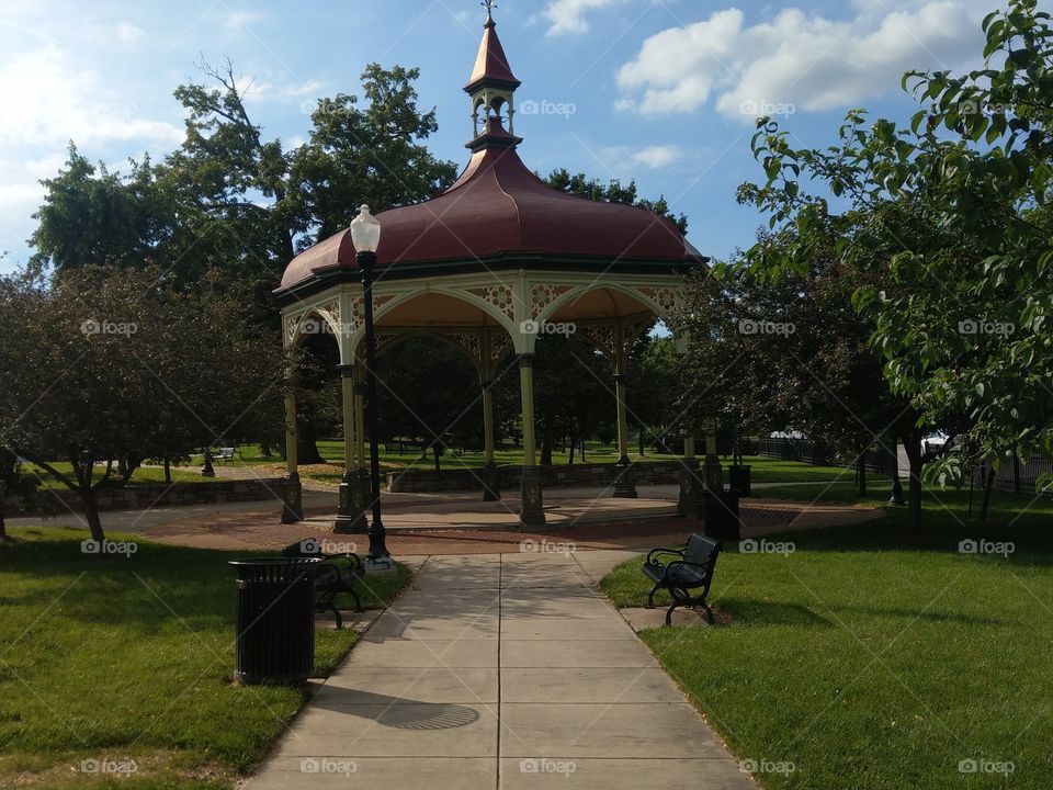 a walk in the community park