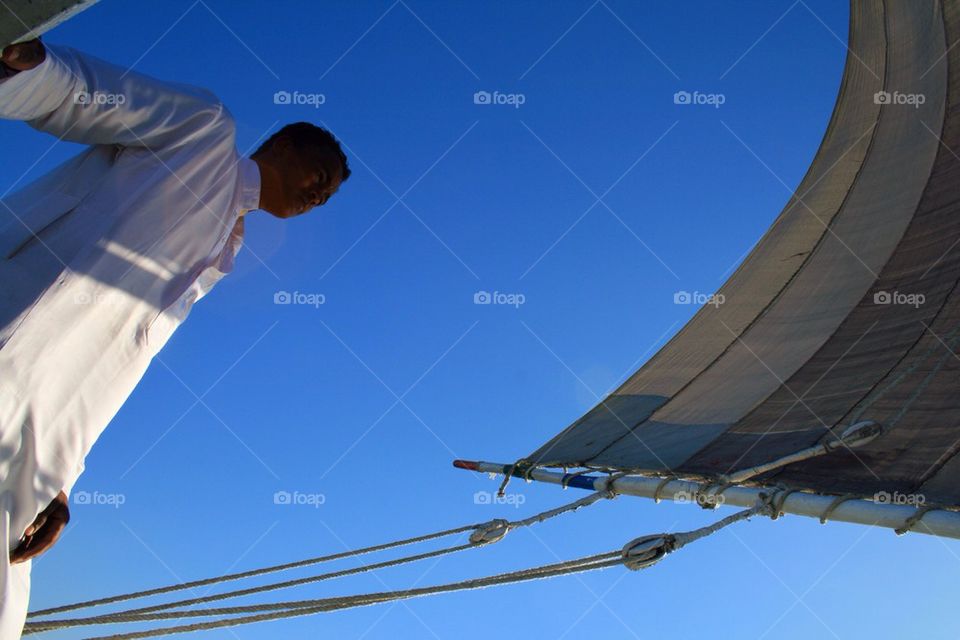 Egytian felucca boat captain