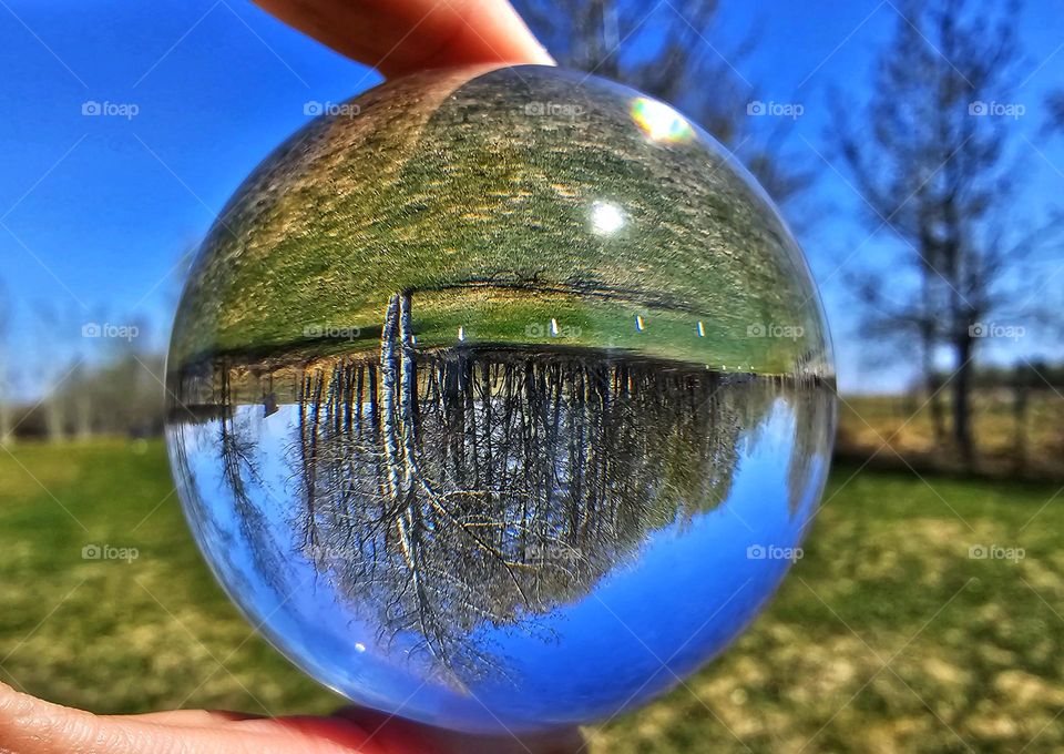 Landscape in a crystal ball