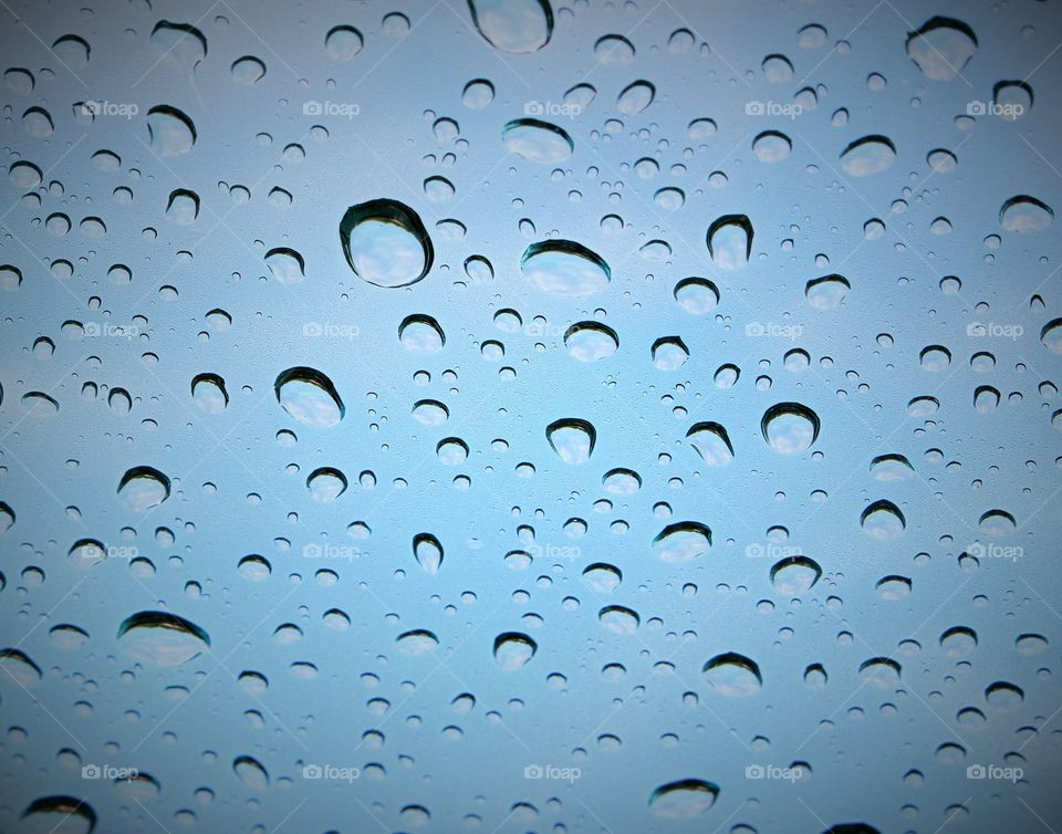 Pretty raindrops on the window