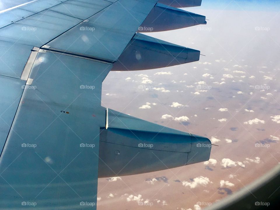 From an airplane above central Africa.