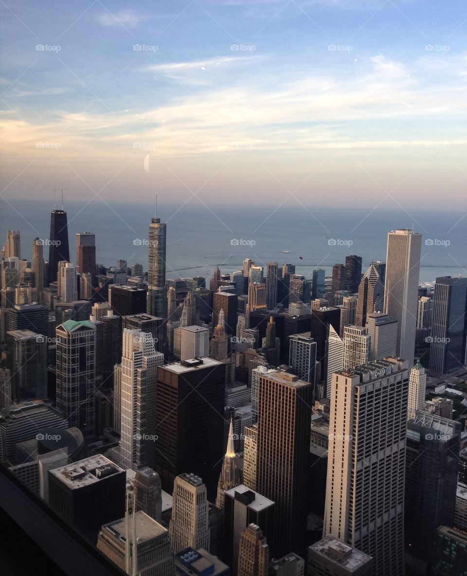 View of Chicago cityscape