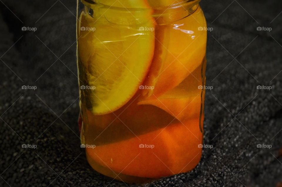 Rooibos tea with slices of orange