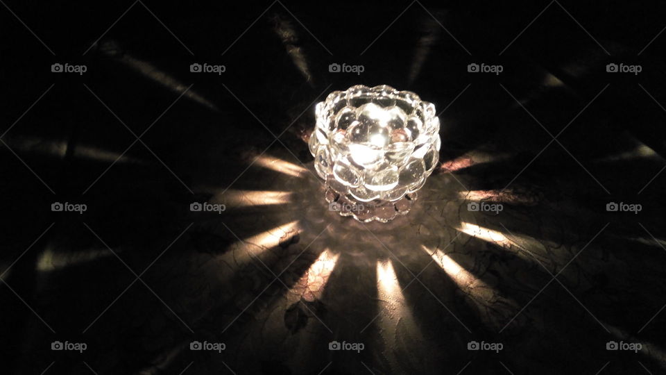 High angle view of radiant light