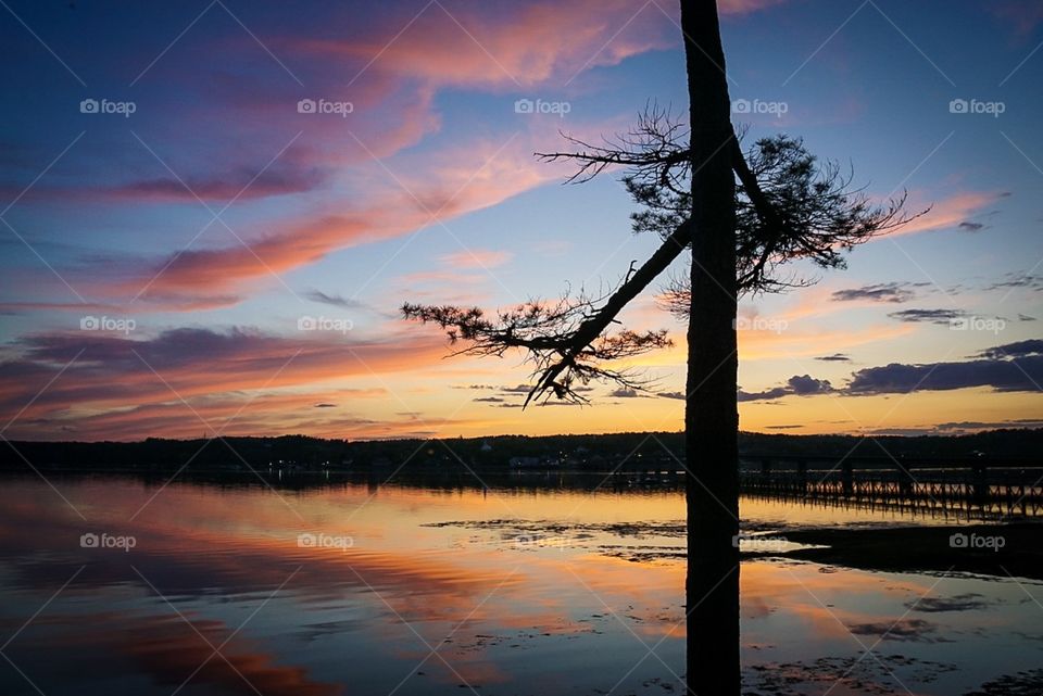 Sunset on the Sheepscot River, Edgecomb, Maine