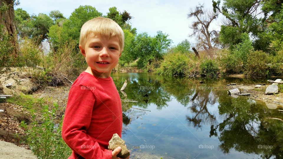 Rock Water. Best time is throwing rocks in the water