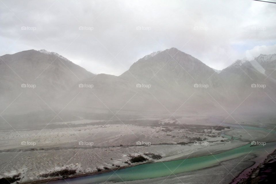 Pristine lake by the mountains 