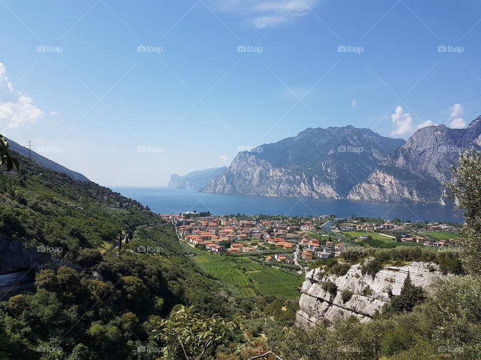 View on lake Garda in Italy