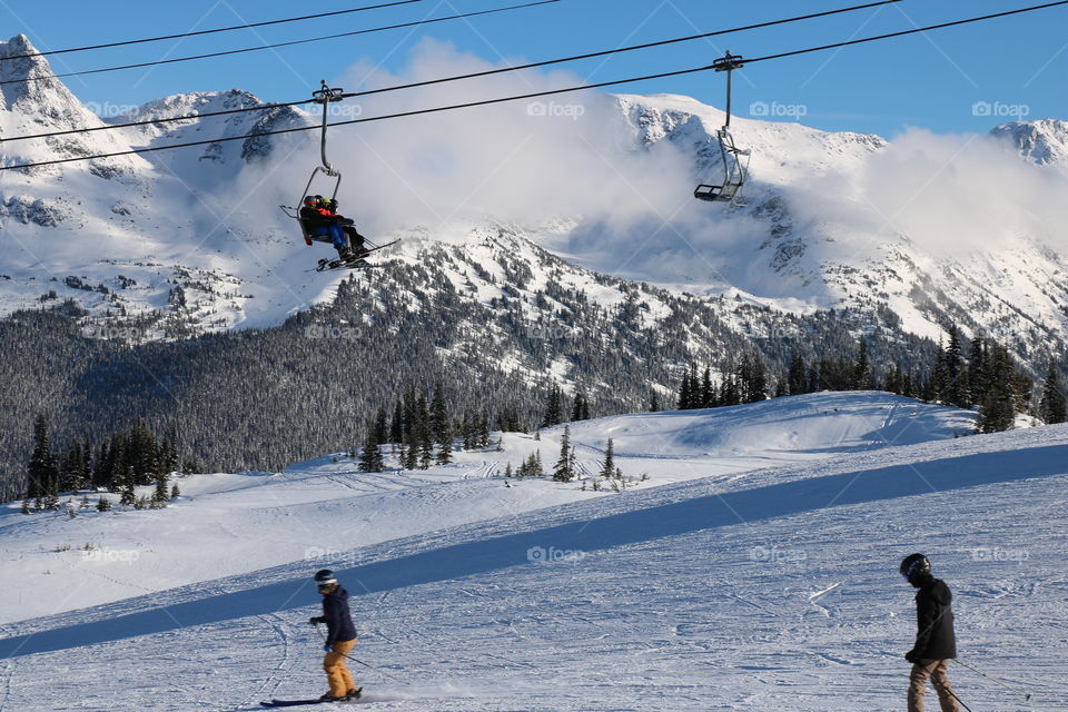 Mountains snow and lots of fun