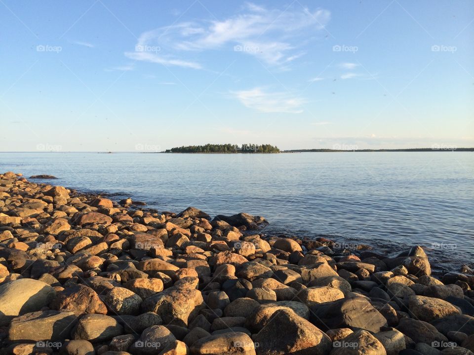 By the Baltic sea in the north Sweden 
