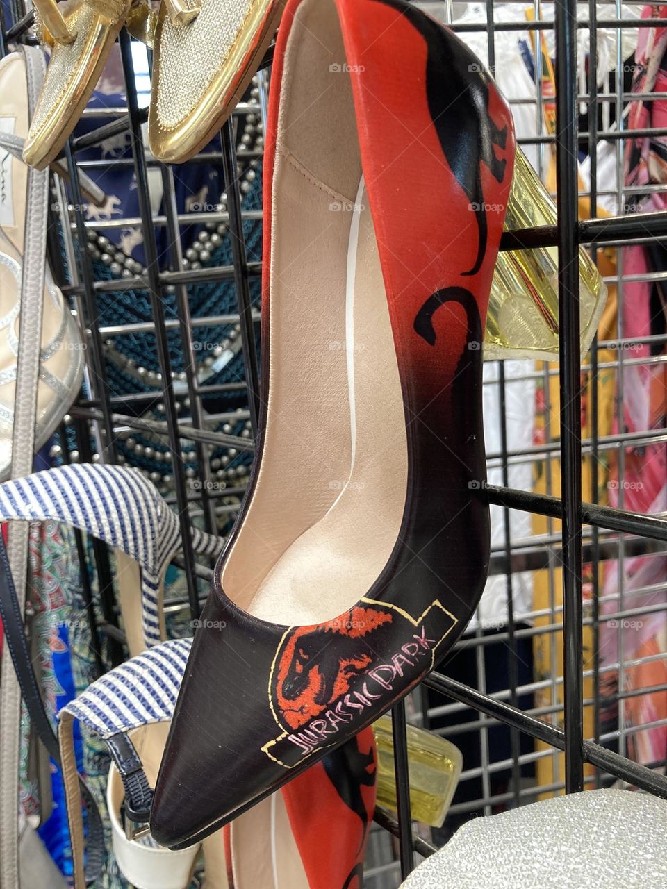 Jurassic Park shoes at Goodwill 
