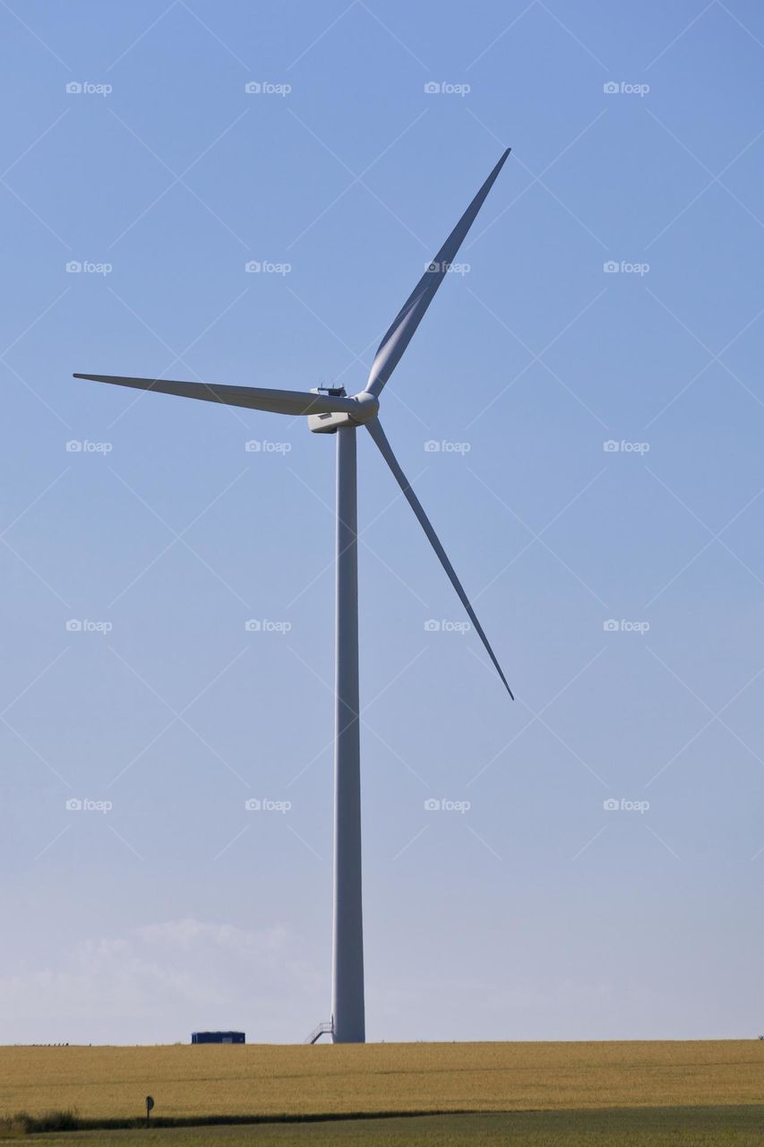 Wind turbine in the French countryside