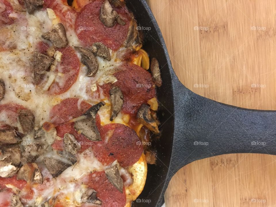 Italian bake in a cast iron skillet 