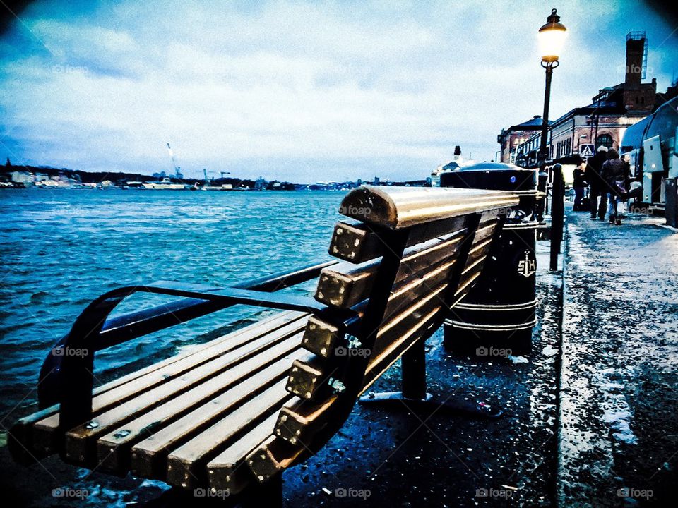 A lonely Bench in Stockhom